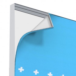 Angle de la structure d'une cloison personnalisable autoportante sur-mesure