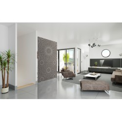 Mise en situation d'une Cloison en tissu personnalisé, sur mesure et autoportante.