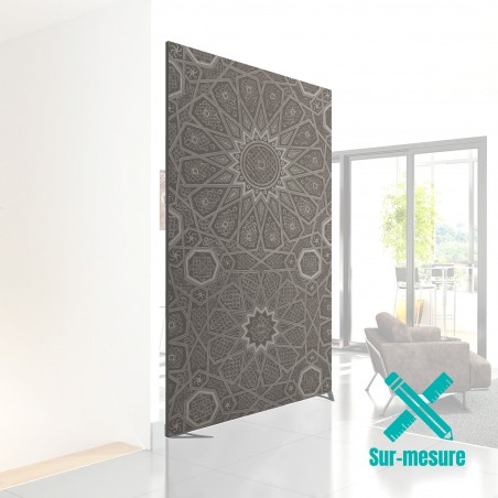 Cloison en tissu personnalisé, sur mesure et autoportante.