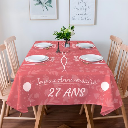 Photo d'une nappe personnalisé sur mesure.