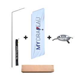 Drapeau 110º XL - complet fournis avec ses accessoires.
