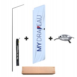 Drapeau 110º 5M - Complet avec ses accessoires fournis.